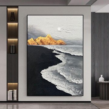 Cuadro minimalista Ola de playa abstracta 07 Pinturas al óleo
